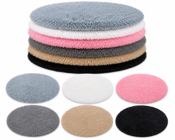 Producto - Alfombra Felpudo Shaggy Redondo 80cm