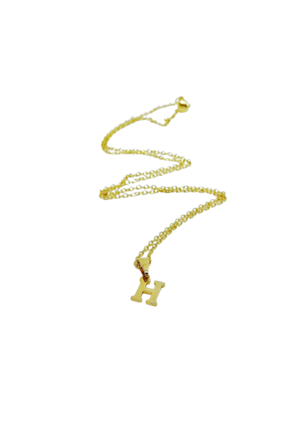 Producto - Inicial dorada pequeña letra H