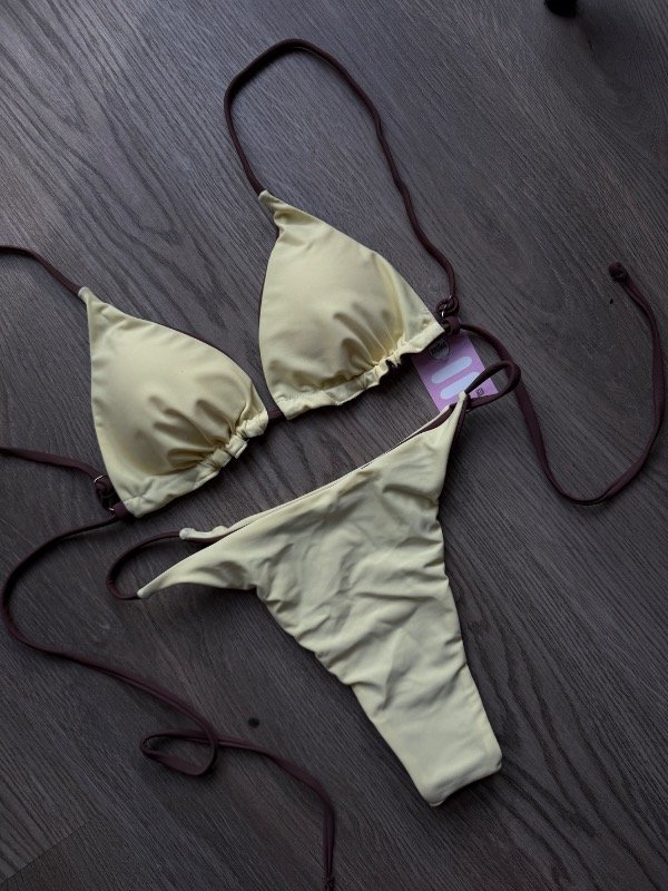 Producto - Bikini Poznan amarilla y chocolate - 0