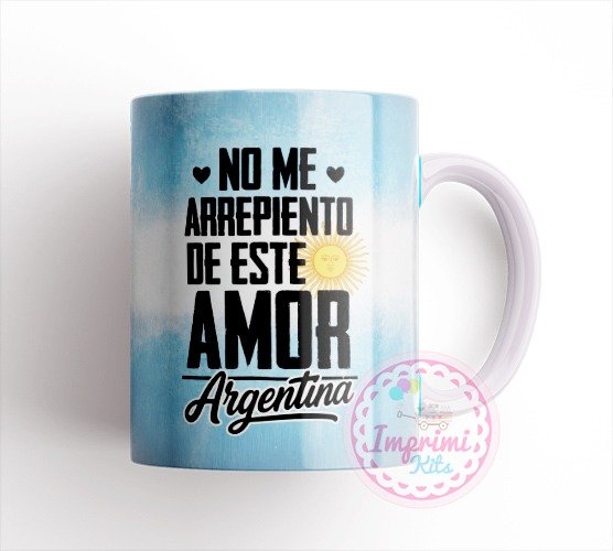 Producto - Plantilla Remeras Argentina No me arrepiento de este amor Sublimar #T729