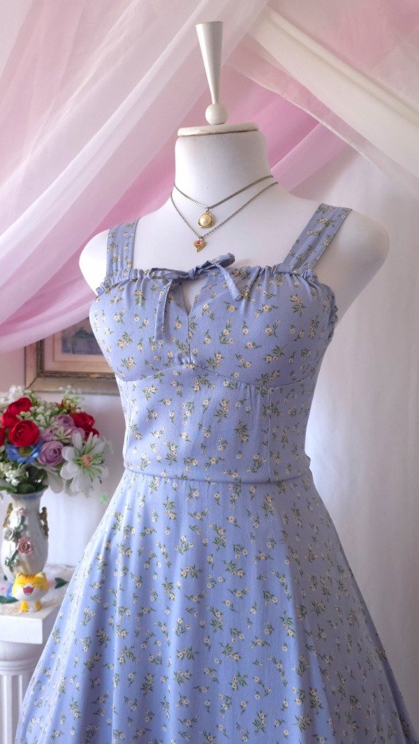 Producto - Vestido Sonia Celeste Estampado! IMPORTADO NUEVO - 1