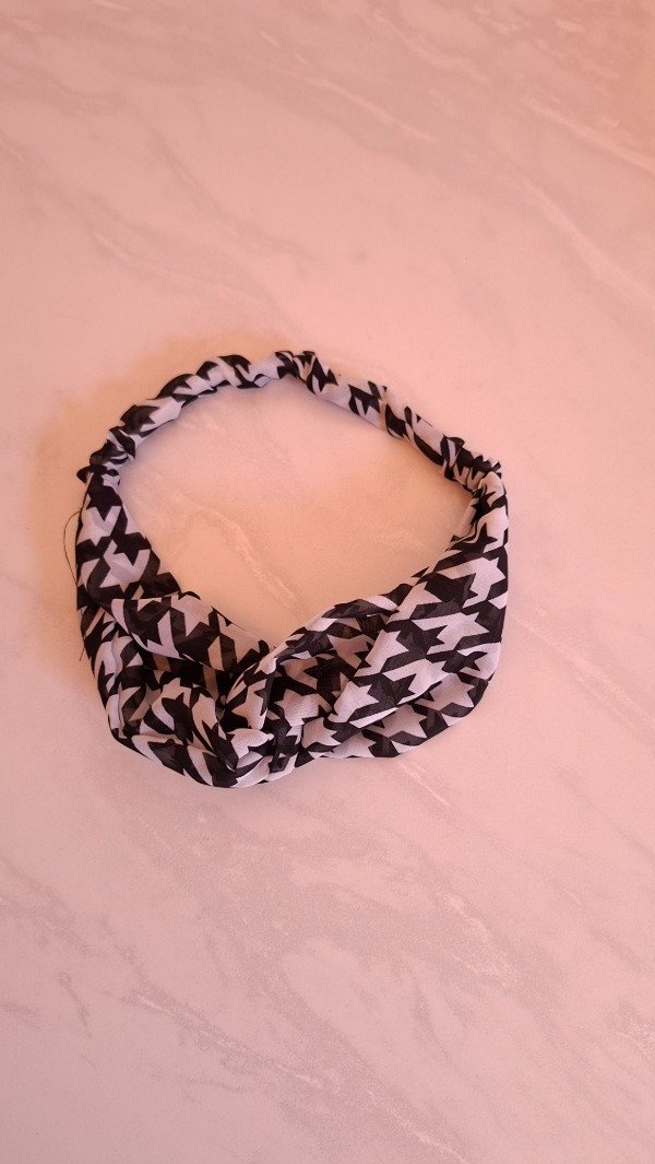 Producto - Turbante blanco negro