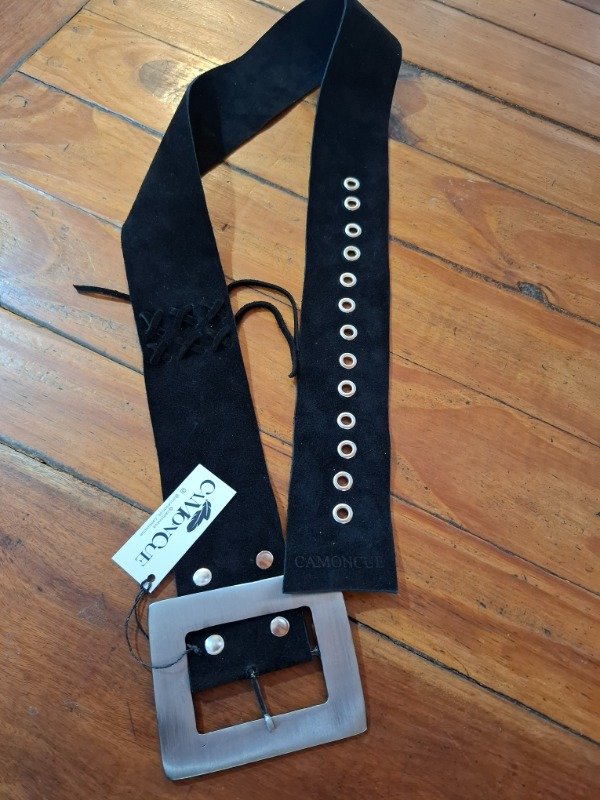 Producto - Faja gamuza negra hebilla Zamack