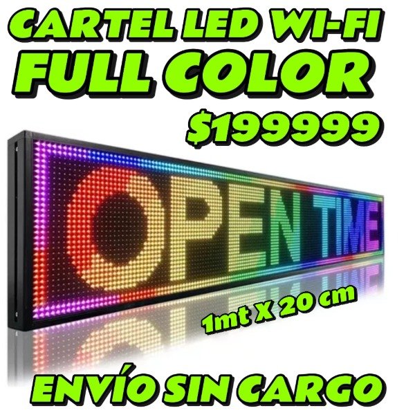 Producto - Cartel led full color de 1 metro por 20 cm