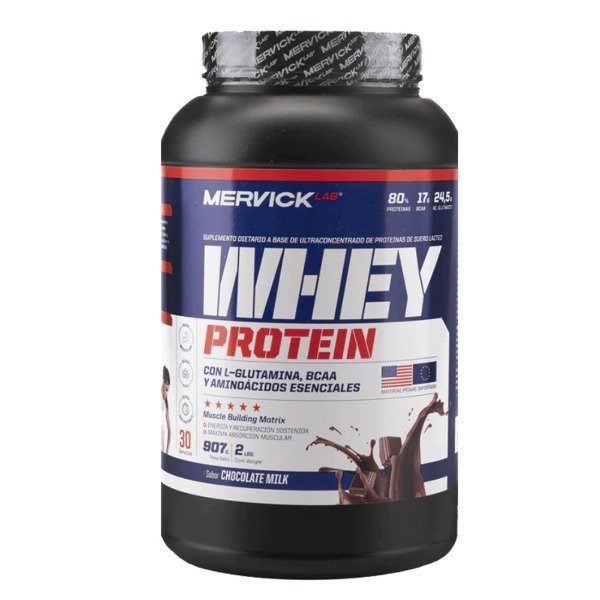 Producto - Whey Protein Mervick 907 Gr - Pote sabor Vainilla