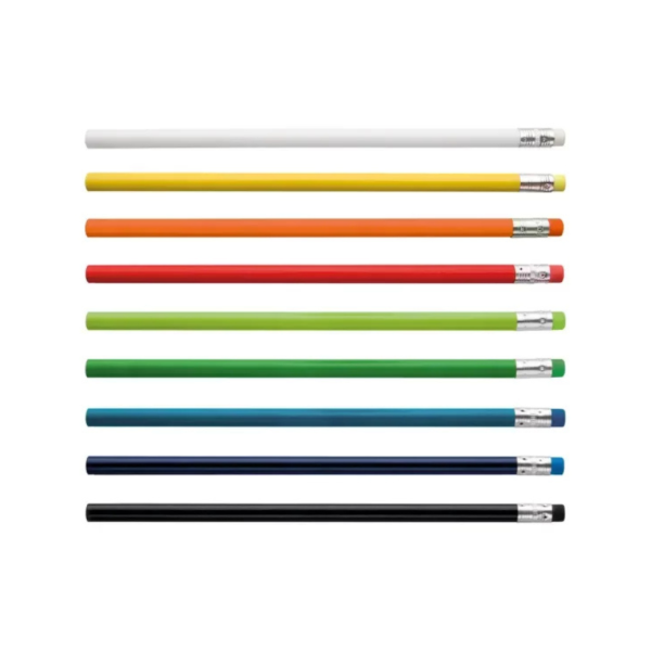 Producto - Lapiz grafito con goma varios colores. compra minima 1000 unidades.