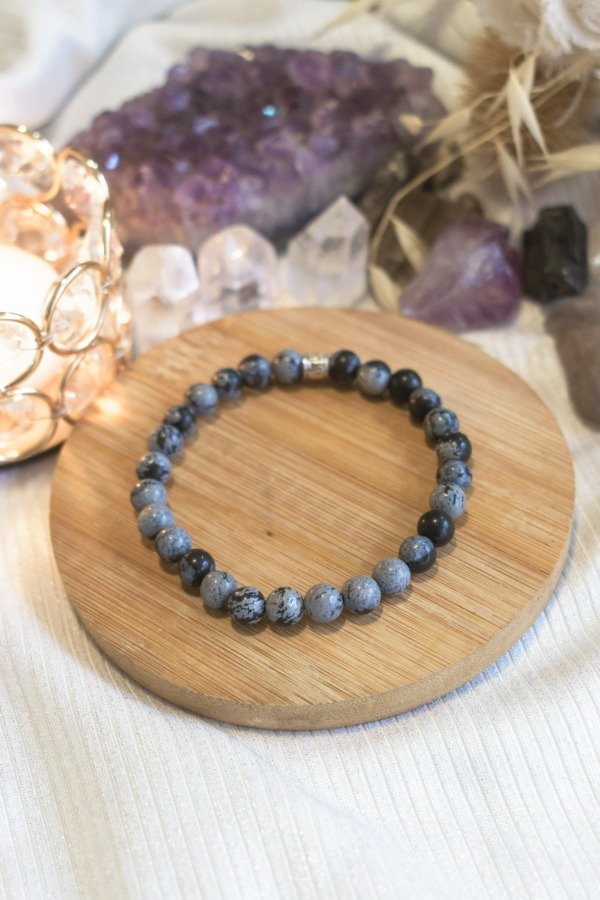 Producto - Pulsera Obsidiana Copo de Nieve