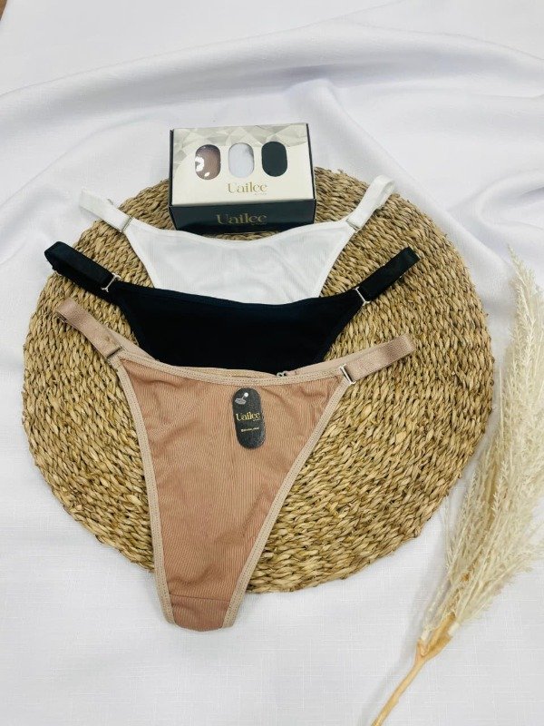 Producto - Art. 2017 - UAILEE - Pack x3 Tanga Cavada de Morley T: Unico