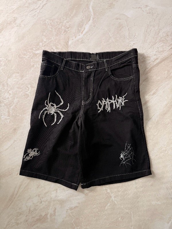 Producto - Bermuda Baggy Araña Negro