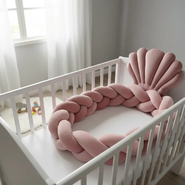Producto - Chichonera Trenzada de Plush con Chojín Caracol