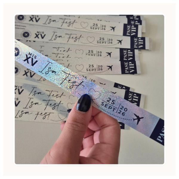 Producto - Pulseras en papel holográfico x 25 unid - 4