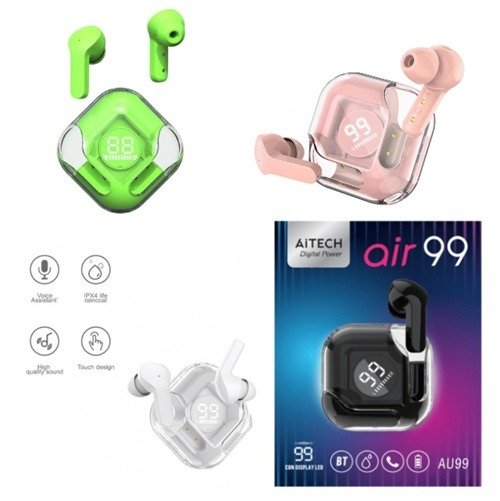 Producto - Auricular Aitech Air99 Inalámbrico Tws Bt