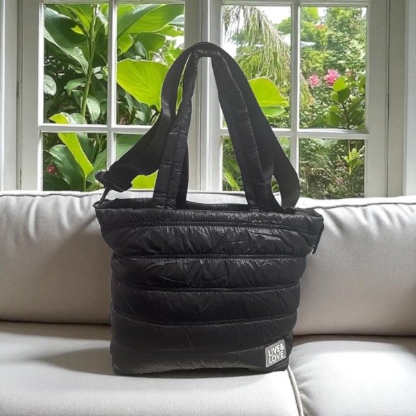 Producto - Bandolera Puffer negra