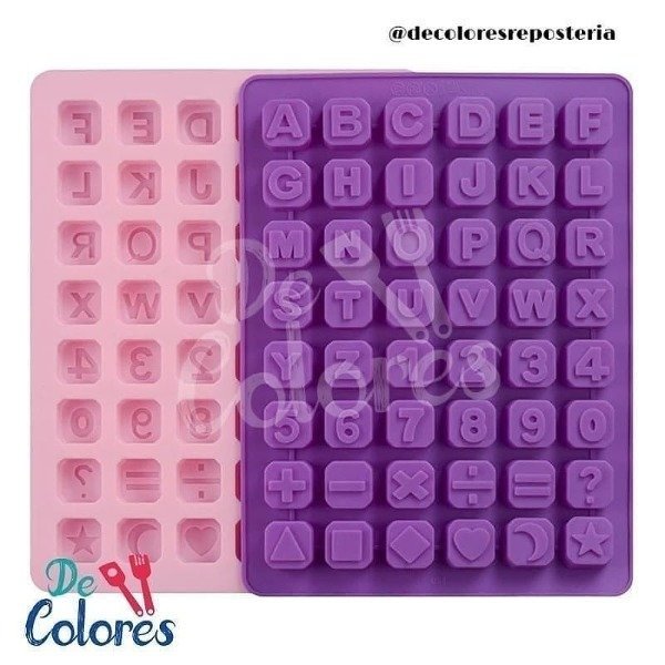 Producto - Molde chocomensaje letras-numeros-simbolos