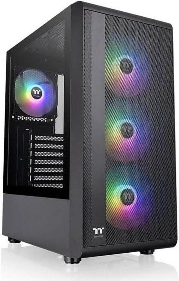Producto - GABINETE THERMALTAKE S200 PLUS TG ARGB BLACK TEMPERED GLASS