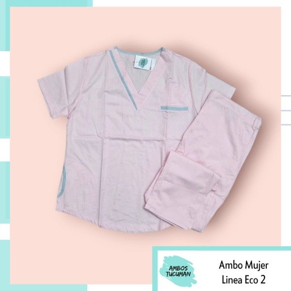 Producto - Ambo Eco Rosa con Celeste
