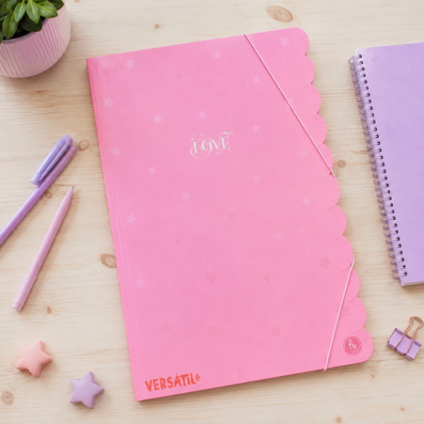 Producto - Carpeta Oficio Pastel Rosa