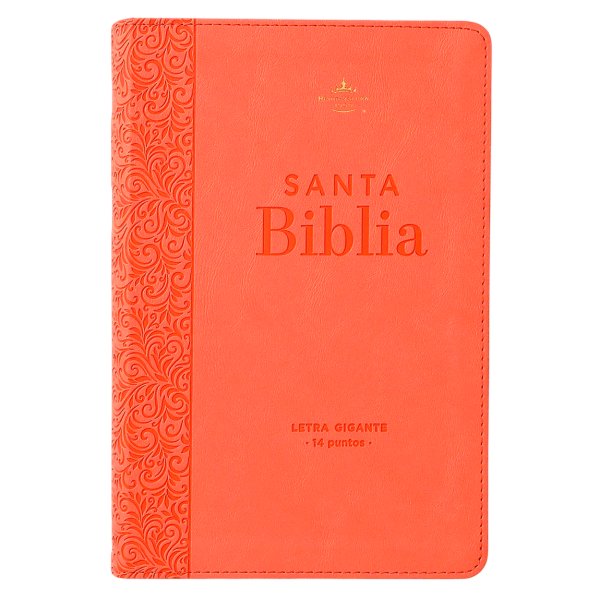 Producto - Biblia Reina Valera 1960 Letra Gigante Coral Geométrico