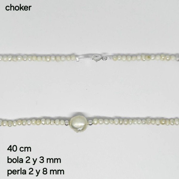 Producto - CHO #PER Chocker Perlas 8mm y 2mm (DOLAR)
