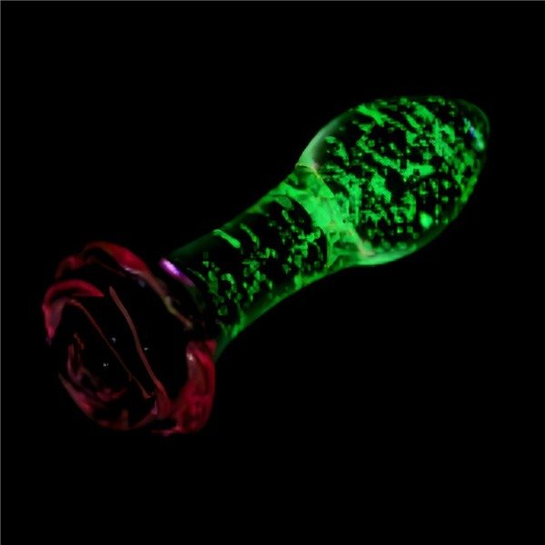 Producto - Glass Anal Plug Glow In The Dark Phantom Rose