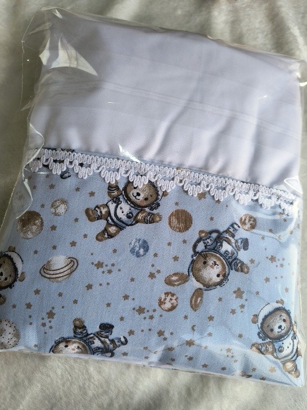 Producto - Sábanas con guarda funcional astronauta celeste