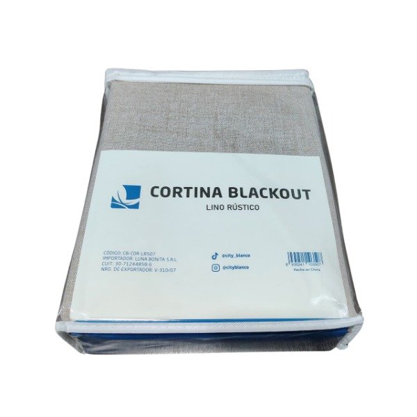 Producto - Cortina de ambiente CB Blackout lino rústico tostado
