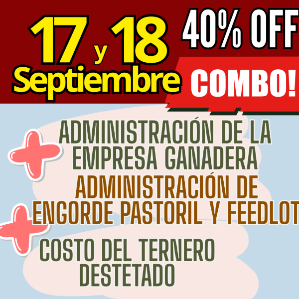 Producto - COMBO 3 CURSOS:Gestión Ganadera + Costo del Ternero + Engorde Pastoril y Feedlot - 0