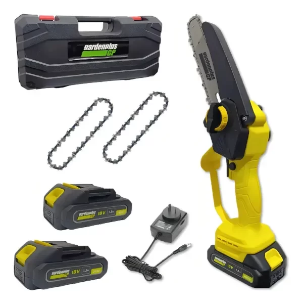 Producto - Mini Motosierra Electrosierra Inalambrica 2 Baterias 2 Cadenas Maletin Para Poda