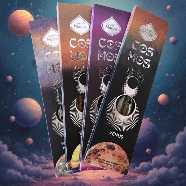 Producto - Sahumerios Sagrada Madre COSMOS Pack 4 Cajas De 8 unidades