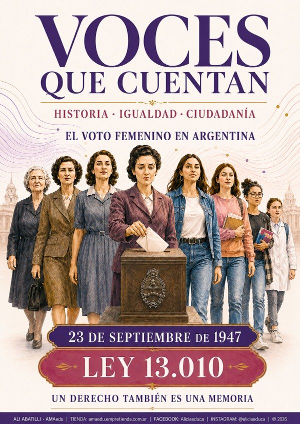 Producto - Voces que cuentan - 23 DE SEPTIEMBRE - VOTO FEMENINO
