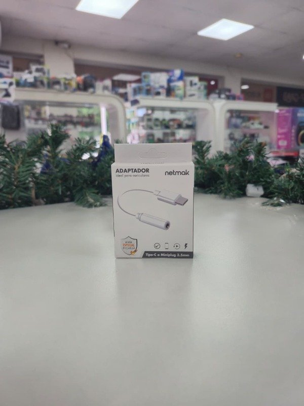 Producto - Adaptador TipoC (m) a Audio Miniplug 3,5mm Netmak NM-TC55