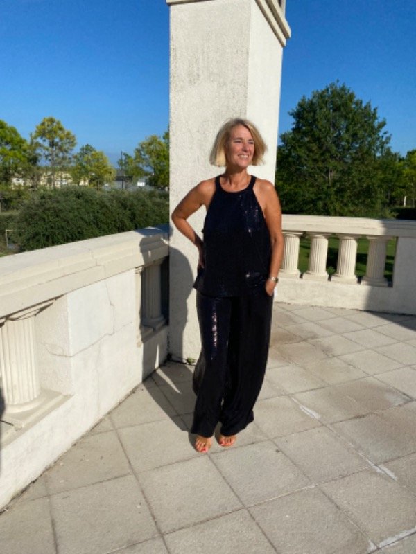 Producto - Pantalon brillos negro