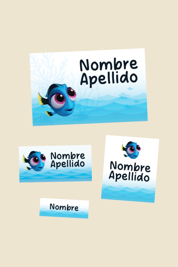 Producto - etiquetas escolares [dory]