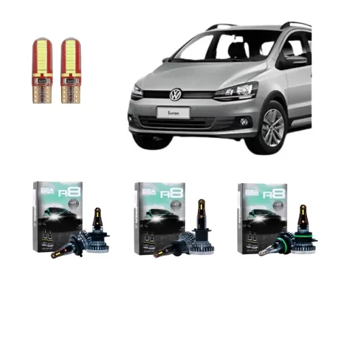 Producto - Kit Cree Led R8 Luz Baja Alta Y Antiniebla Volkswagen Suran