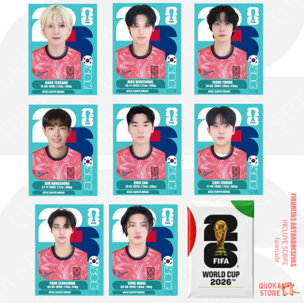 Producto - Pack Figuritas ATEEZ KOREA - FIFA World Cup 2026