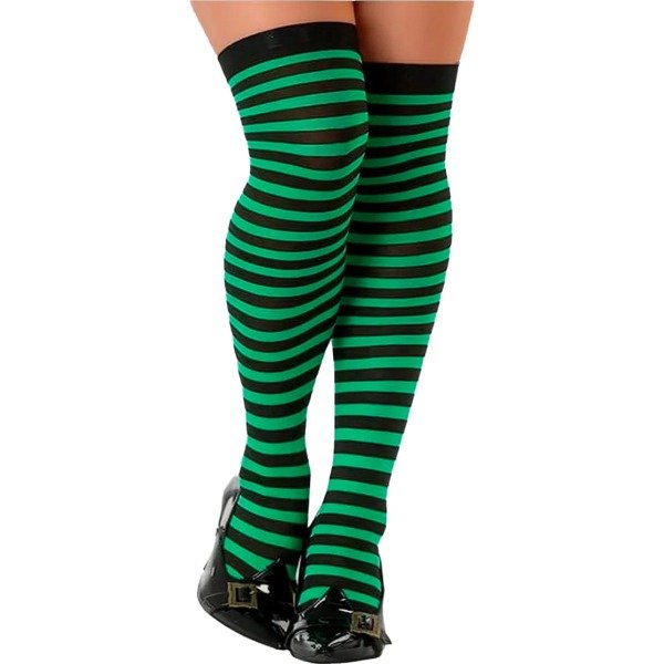 Producto - Medias rayadas verde y negro (68cm)