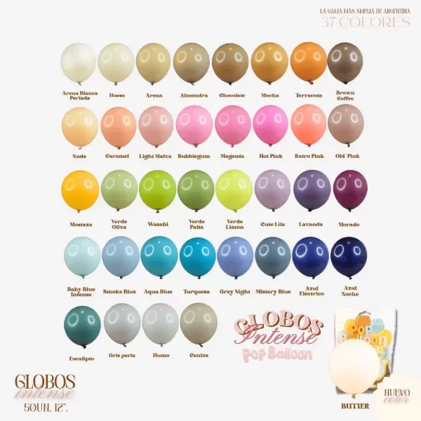 Producto - GLOBOS INTENSE 12" POP BALLOON X50 UN