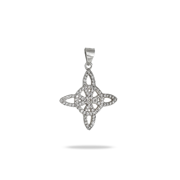 Producto - Dije Nudo de Bruja Plata 925 con Circones Engastados - 0