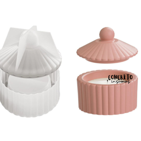 Producto - MOLDE CARAMELERA CON TAPA RAYADA