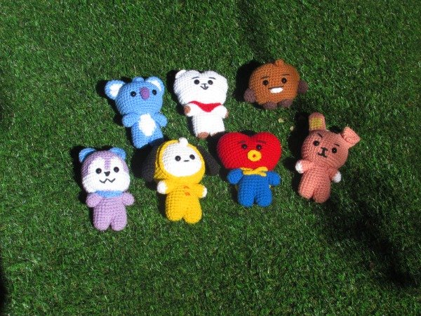 Producto - Llavero Muñecos BT21 Tejido Crochet Coleccionable BTS - 4