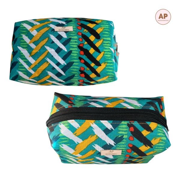 Producto - NECESER CARTU BOX TELA DISEÑO AQUA