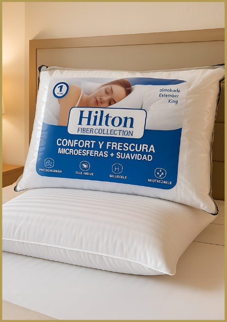 Producto - Almohada HILTON Bed and Co 70x50cm duvet sintético hipoalergénica