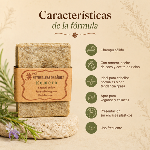 Producto - Champú sólido de Romero - Energía y Vitalidad para tu Cabello - 5