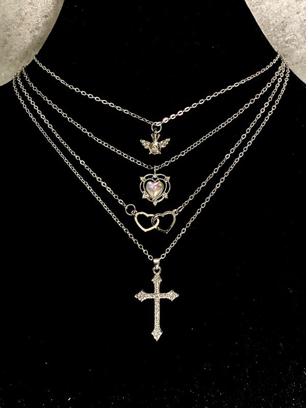 Producto - Collares Y2K plateados 2