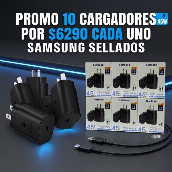 Producto - Cargador Samsung 45W + Cable TC a TC PROMO POR 10 UNIDADES
