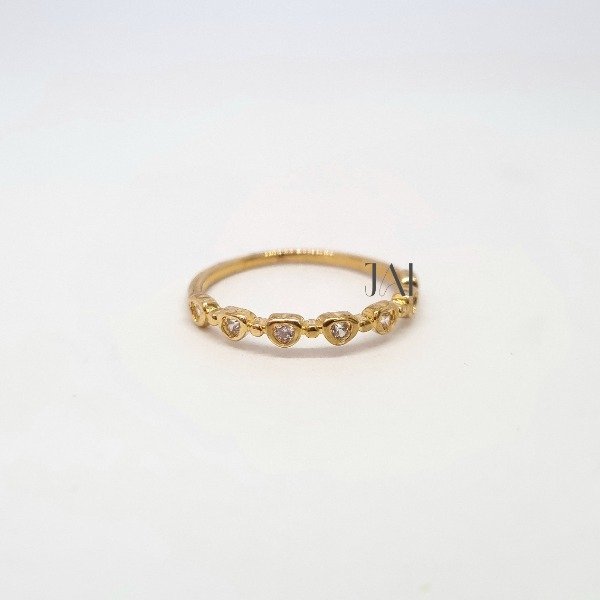 Producto - Anillo 6 mini hearts dorado