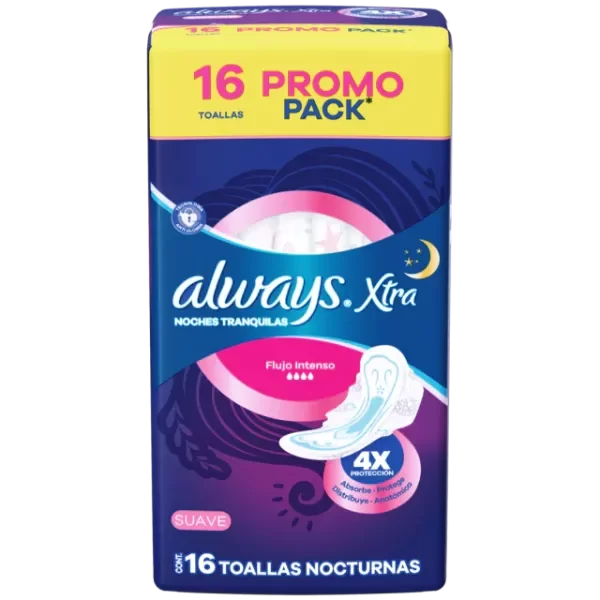 Producto - Toallitas always nocturnas suave 16 unid