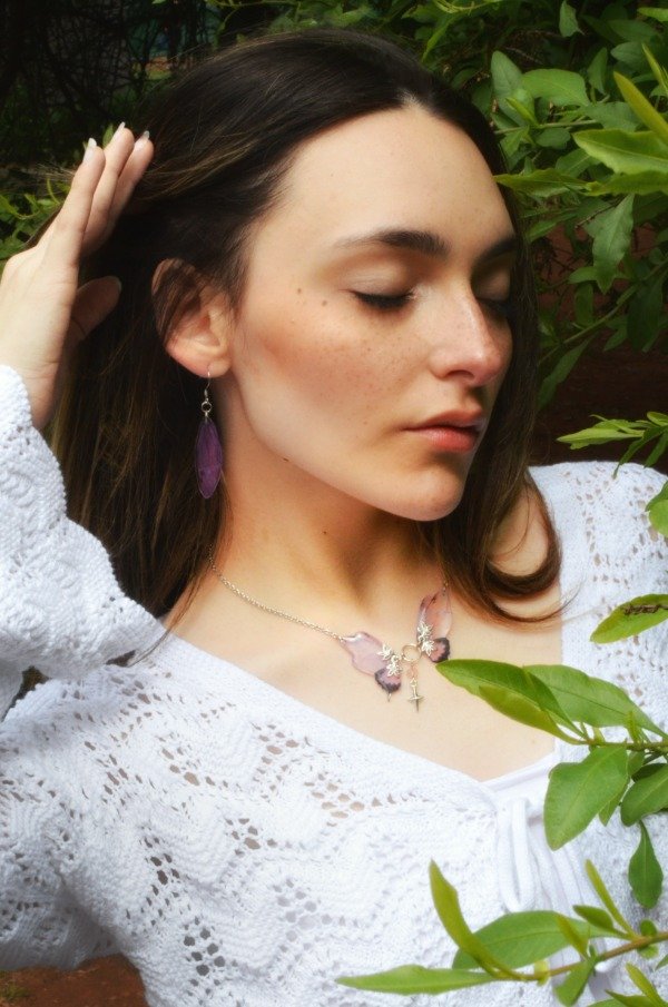 Producto - Collar mini rosa tornasol