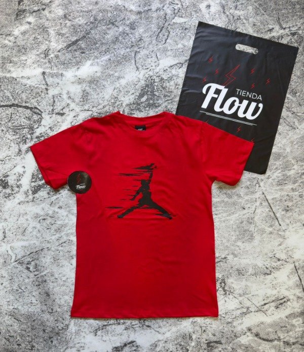Producto - Remera Jordan Run Negra Rojo