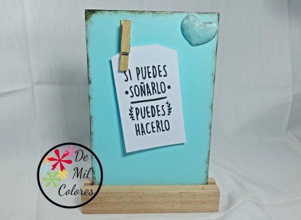 Producto - Porta Notas con moldura color verde azulado